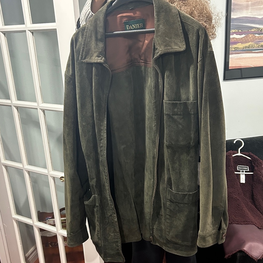 Danier Men's Green Suede Field Jacket
